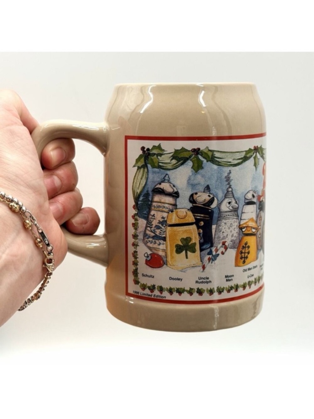 Vintage 90s Webco Utica Club Characters Beer Stein Mug FX Matt Brewing Company
